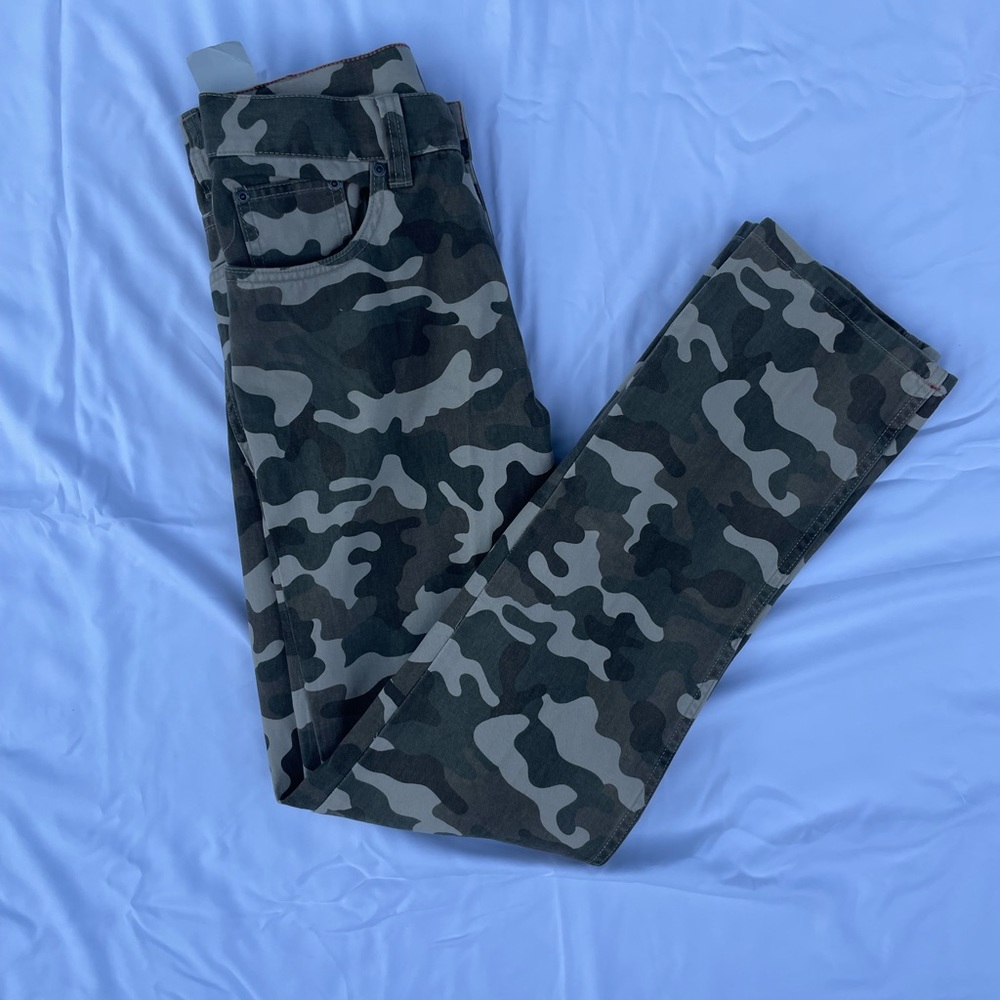 Camouflage Red camel pants